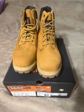 Timberland Wheat Nubuck Lace-Up Work Boots